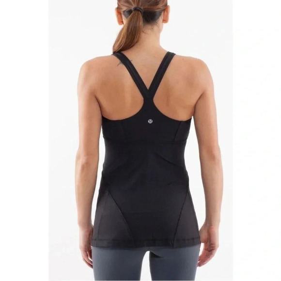 Lululemon Cross My Heart Black Athletic Tank Top 8 - Picture 2 of 5